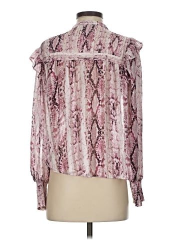 Aqua Long Sleeve Blouse (view 2)