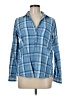 Spring & Mercer 100% Cotton Plaid Blue Long Sleeve Button-Down Shirt Size M - photo 1