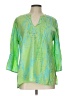 Cato 100% Cotton Green 3/4 Sleeve Blouse Size L - photo 1