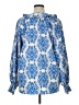 Entro 100% Polyester Blue Long Sleeve Blouse Size XL - photo 2