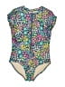 Tea Print Blue One Piece Swimsuit Size 14 - photo 1