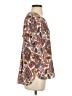 DR2 100% Polyester Paisley Brown Short Sleeve Blouse Size S - photo 4