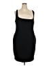 Leith Solid Black Cocktail Dress Size 3X - photo 1