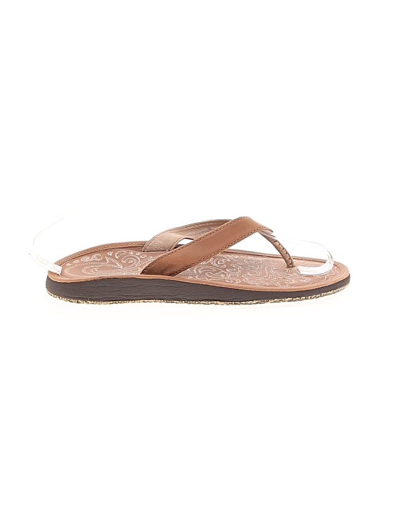 Pre-owned Olukai Flip Flops In Tan