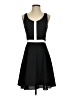 Nell 100% Polyester Color Block Black Cocktail Dress Size 4 - photo 1