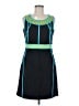 Etcetera Color Block Teal Cocktail Dress Size 6 - photo 1