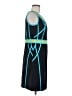 Etcetera Color Block Teal Cocktail Dress Size 6 - photo 4