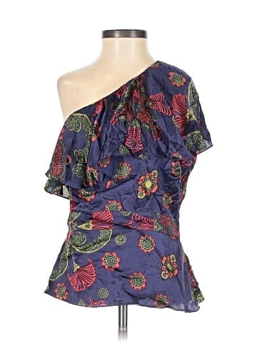 French Connection Short Sleeve Silk Top (view 1)