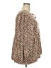 wonderly Animal Print Brown Long Sleeve Blouse Size 3X - photo 4