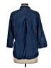 Coolibar 100% Lyocell Blue 3/4 Sleeve Button-Down Shirt Size M - photo 2