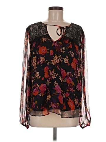Jade Long Sleeve Silk Top (view 1)