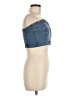 Refuge Blue Sleeveless Button-Down Shirt Size M - photo 4