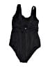 Hurley Solid Black One Piece Swimsuit Size XL - photo 2