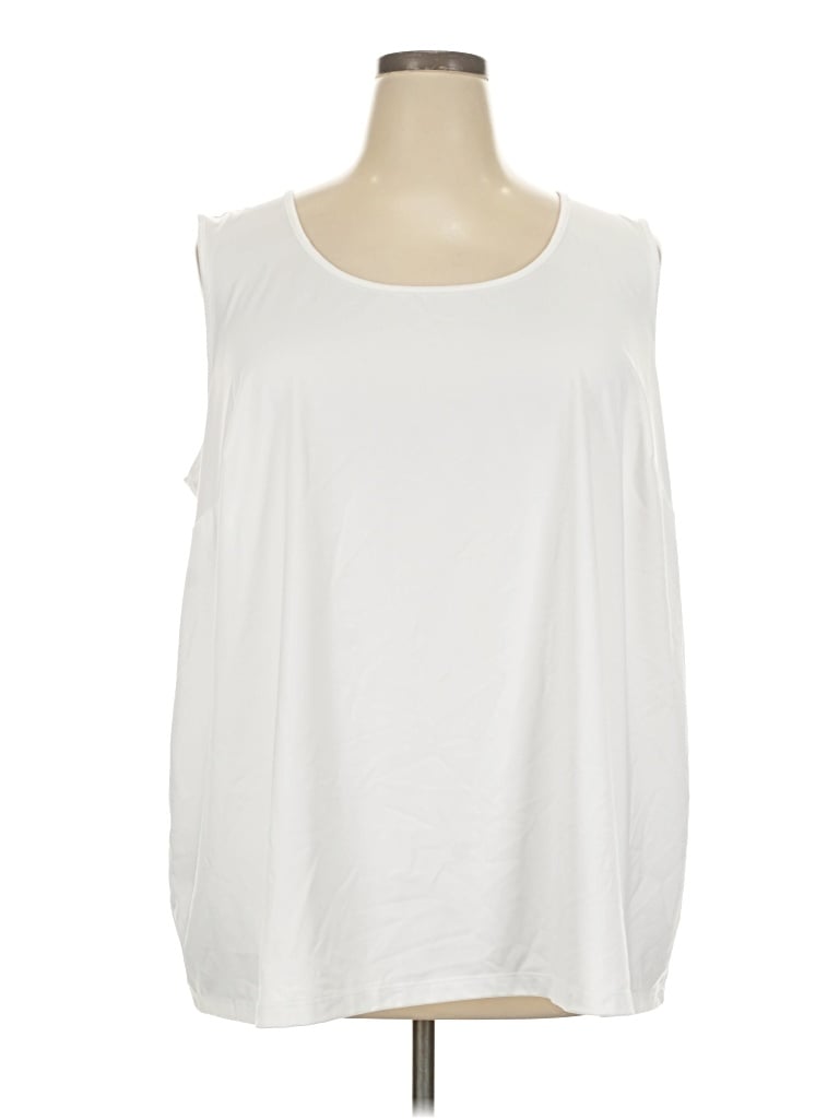 Pre-owned Catherines Sleeveless T-shirt In White