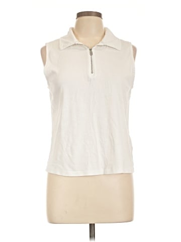 Rafaella Sleeveless Button-Down Shirt (view 1)