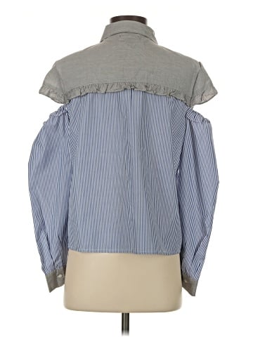 Aqua Long Sleeve Blouse (view 2)