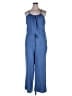 ChicMe 100% Polyester Solid Blue Jumpsuit Size XL - photo 1