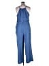 ChicMe 100% Polyester Solid Blue Jumpsuit Size XL - photo 2