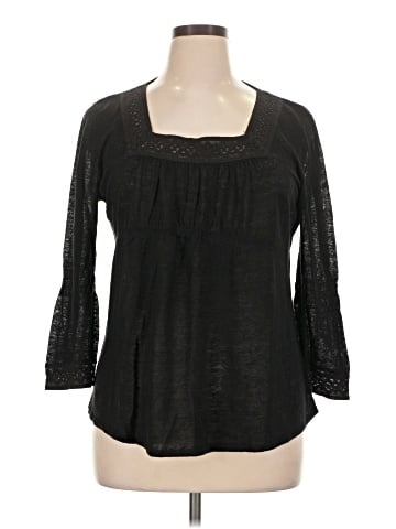 August Silk 3/4 Sleeve Top (view 1)