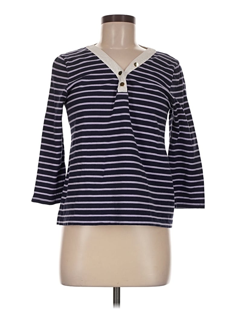 Pre-owned Dra 3/4 Sleeve Top Blue V-neck Tops