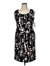 R&M Richards Graphic Black Casual Dress Size 14 - photo 1