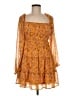 Mi ami 100% Polyester Paisley Orange Casual Dress Size M - photo 1