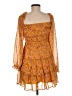 Mi ami 100% Polyester Paisley Orange Casual Dress Size M - photo 2