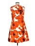 Etcetera Print Orange Cocktail Dress Size 6 - photo 2