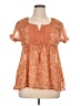 Mudd 100% Polyester Orange Short Sleeve Blouse Size XL - photo 1