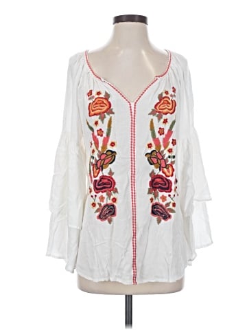 Solitaire 3/4 Sleeve Blouse (view 1)