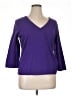 Ruby Rd. Purple 3/4 Sleeve Top Size XL - photo 1
