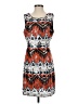Esley 100% Polyester Print Orange Casual Dress Size S - photo 1