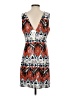 Esley 100% Polyester Print Orange Casual Dress Size S - photo 2