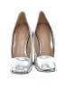 M. Gemi Metallic Silver Heels Size EU 37 1/2 - photo 2