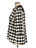 Cupio 100% Polyester Houndstooth Silver 3/4 Sleeve Blouse Size L - photo 5
