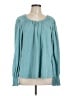 Dylan 100% Cotton Teal Long Sleeve Blouse Size L - photo 1
