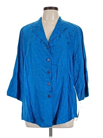 TanJay 3/4 Sleeve Button-Down Shirt (view 1)