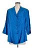 TanJay Blue 3/4 Sleeve Button-Down Shirt Size L - photo 1