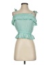 True Craft 100% Cotton Teal Sleeveless Blouse Size XS - photo 1