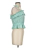 True Craft 100% Cotton Teal Sleeveless Blouse Size XS - photo 4