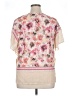 Faded Glory 100% Polyester Floral Ivory Short Sleeve Blouse Size 1X - photo 2