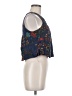 Eyeshadow 100% Rayon Blue Sleeveless Blouse Size M - photo 4