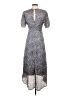 Lush 100% Polyester Paisley Gray Cocktail Dress Size S - photo 2