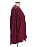 Express Solid Burgundy Long Sleeve Blouse Size L - photo 4