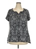 Faded Glory Gray Short Sleeve Blouse Size 2X - photo 1