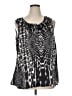 Fashion Bug 100% Polyester Black Sleeveless Blouse Size 1X - photo 1