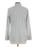 Ann Taylor Stripes Gray Long Sleeve Button-Down Shirt Size 12 - photo 2