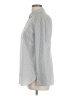 Ann Taylor Stripes Gray Long Sleeve Button-Down Shirt Size 12 - photo 5