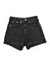 Zara Black Denim Shorts Size 4 - photo 1