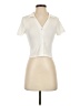 Double Zero Ivory Short Sleeve Blouse Size S - photo 1